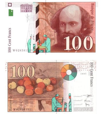 100 Francs, Франція, 1997 рік, UNC 003103 фото