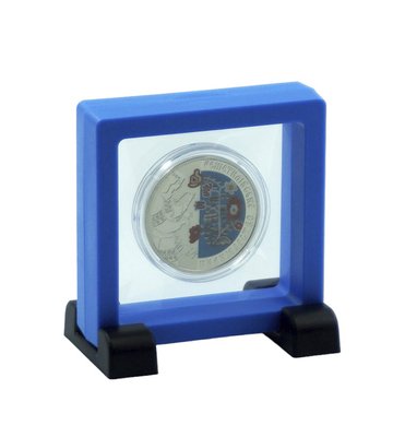 Ramka na monetę 70x70, niebieska
