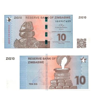 10 ZiG, Зімбабве, 2024 рік, UNC 002662 фото