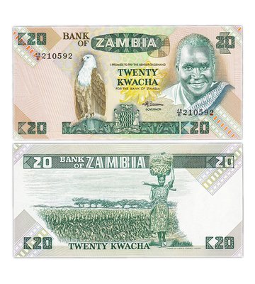 20 Kwacha, Замбія, 1980 - 1988 рік, UNC 001466 фото