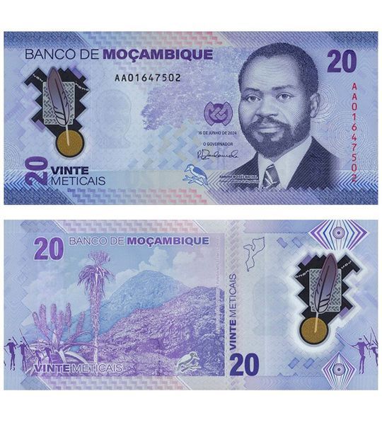 20 Meticais, Mosambik, 2024, UNC Polymer 002812 фото 20 Meticais, Mosambik, 2024, UNC Polymer 002812 фото