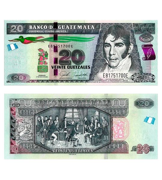 20 Quetzales, Gwatemala, 2020, UNC