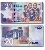 20 Cedi, Ghana, anno 2017, UNC 005501 фото