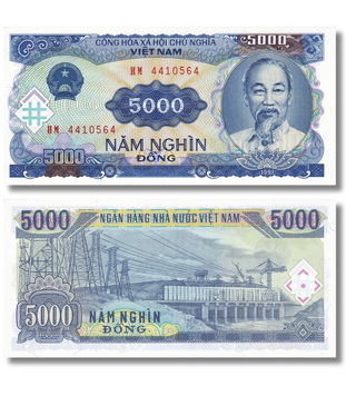 5000 Dong, Vietnam, 1991, UNC