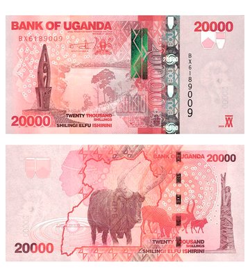 20000 Shillings, Уганда, 2022 ( 2023 ) рік, UNC 002663 фото