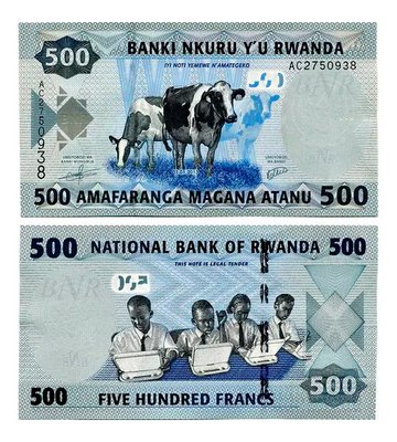 500 Francs, Rwanda, 2013, UNC