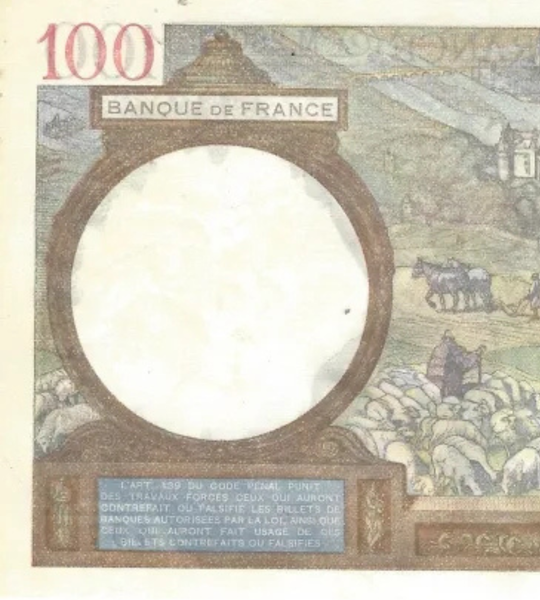 100 Francs, France, UNC 005102 фото