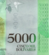 10 banknotes of 5000 Bolivares, Venezuela, UNC