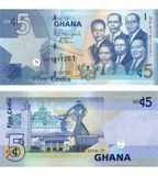 5 Cedis, Ghana, 2015, UNC 004056 фото