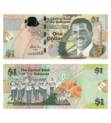 1 Dollar, Багамські острови, 2015 рік, UNC 002222 фото