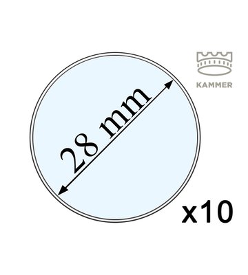 10 капсул для монет - 28 мм, Kammer 001971 фото