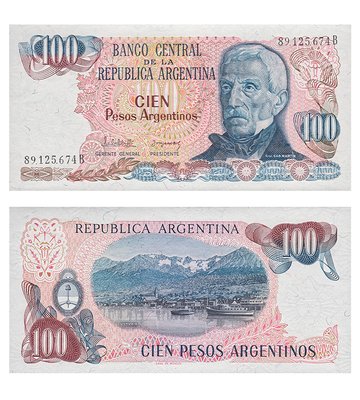 100 Pesos, Аргентина, 1983 рік, UNC 002514 фото