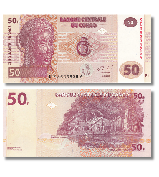 50 Francs, Конго, 2013 рік, UNC 000399 фото 50 Francs, Конго, 2013 рік, UNC 000399 фото
