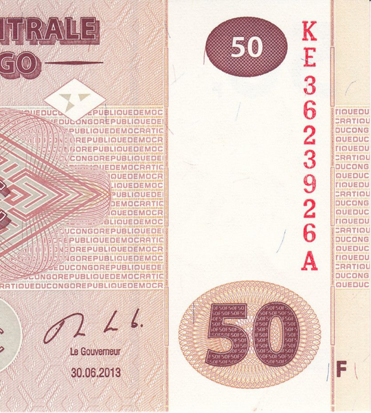 50 Francs, Конго, 2013 рік, UNC 000399 фото 50 Francs, Конго, 2013 рік, UNC 000399 фото