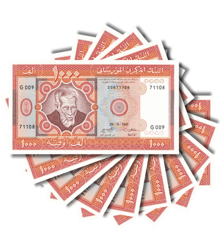 10 banknot&oacute;w 1000 Ouguiya, Mauretania, 1981, UNC