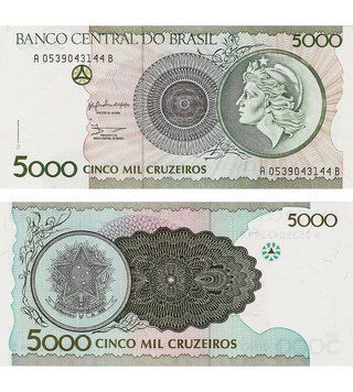5000 Cruzeiros, Бразилія, 1990 рік, UNC 004007 фото