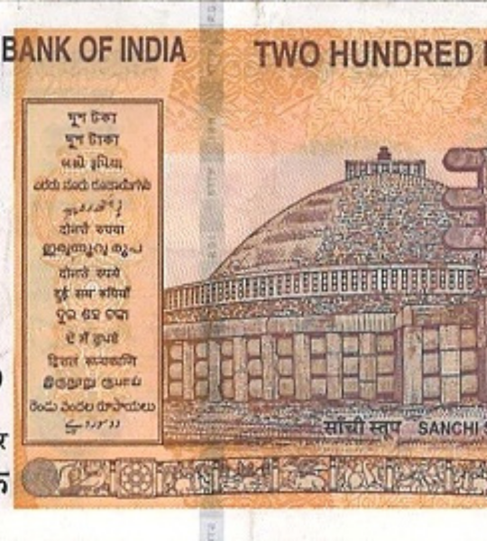 200 Rupie, (lettera F) India, anno 2024, UNC 005054 фото 200 Rupie, (lettera F) India, anno 2024, UNC 005054 фото