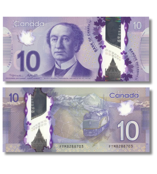 10 Dollars, Canada, UNC Polymer