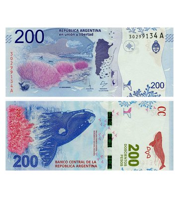 200 Pesos, Аргентина, 2016 рік, UNC 000990 фото