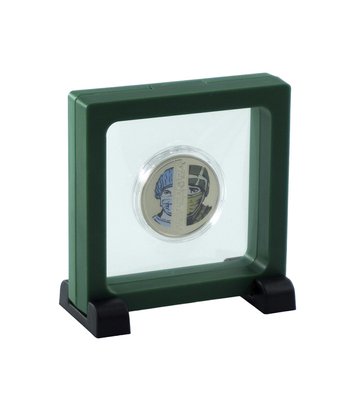 Ramka na monetę 90x90, kolor zielony