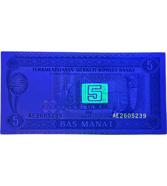 5 Manatów, Turkmenistan, 1993, UNC
