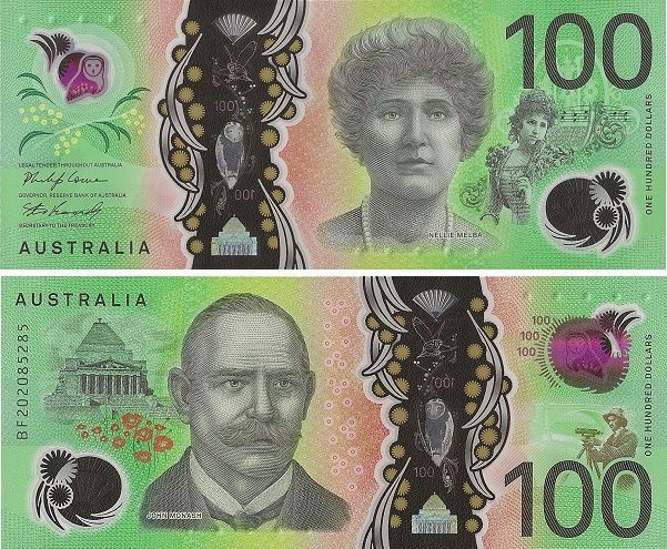 100 Dollars, Australie, 2020, UNC Polymer 004338 фото 100 Dollars, Australie, 2020, UNC Polymer 004338 фото