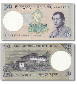 10 Ngultrum, Bhutan, 2019, UNC 005704 фото