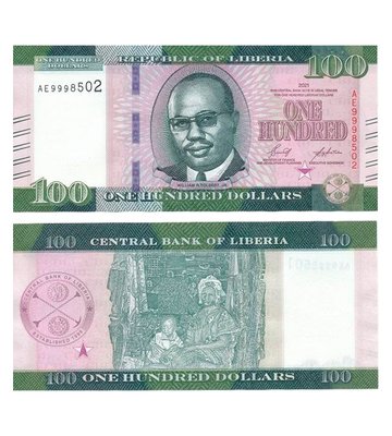 100 Dollars, Liberia, 2021, UNC