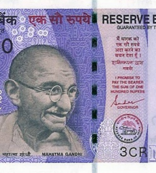 100 rupii (litera N), Indie, 2024 rok, UNC