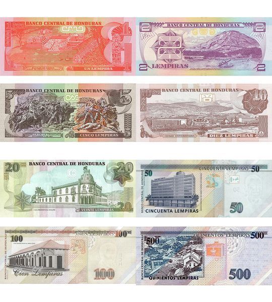 8 Banknoten 1, 2, 5, 10, 20, 50, 100, 500 Lempiras, Honduras, 2014 - 2024, UNC 003463 фото 8 Banknoten 1, 2, 5, 10, 20, 50, 100, 500 Lempiras, Honduras, 2014 - 2024, UNC 003463 фото