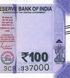 100 rupii (litera N), Indie, 2024 rok, UNC