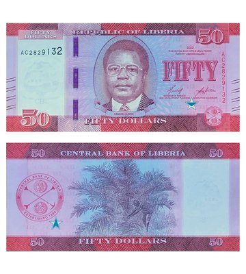 50 Dollars, Ліберія, 2022 рік, UNC 001622 фото