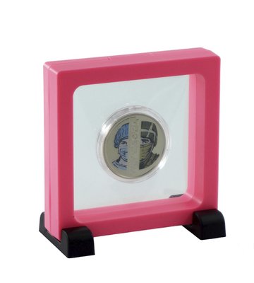 Ramka na monety 90x90 w kolorze różowym