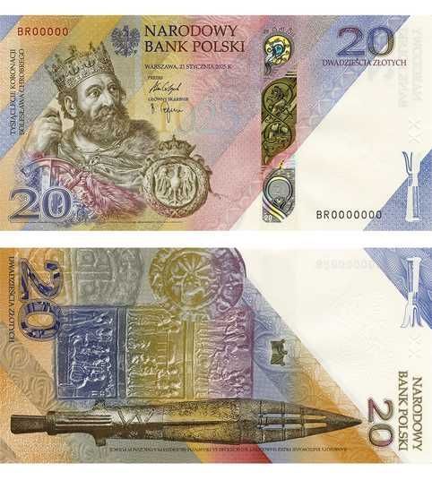 Купить 20 злотых, Польша, 2025 год, UNC Comm. в буклете 004340 в