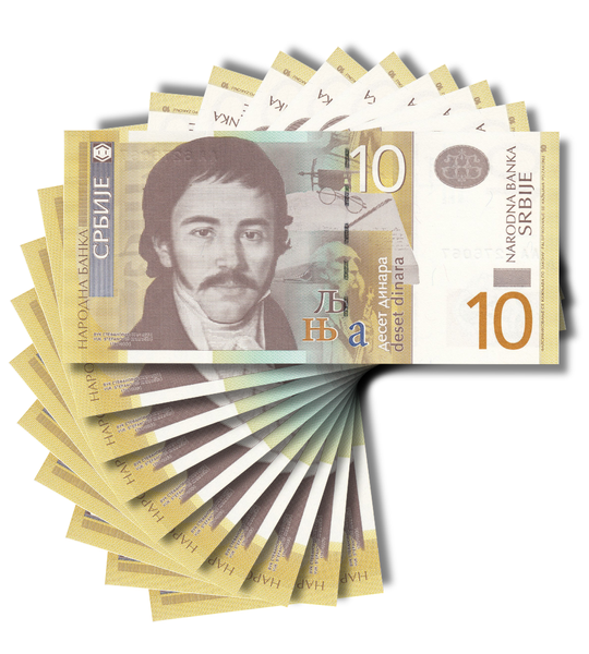 10 Banconote 10 Dinara Serbia 2013 UNC 002323 фото 10 Banconote 10 Dinara Serbia 2013 UNC 002323 фото