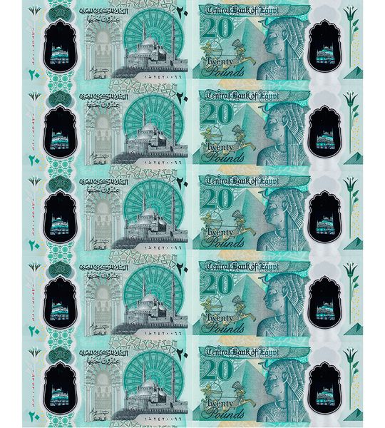 10 банкнот 20 Pounds, Єгипет, 2023 рік, UNC Polymer 002418 фото