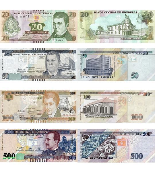 4 Billetes 20, 50, 100, 500 Lempiras, Honduras, 2014 - 2024, UNC 003464 фото 4 Billetes 20, 50, 100, 500 Lempiras, Honduras, 2014 - 2024, UNC 003464 фото