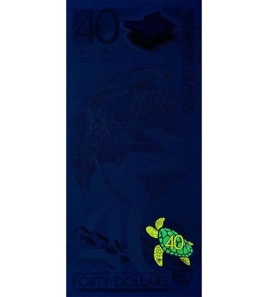 40 d&oacute;lares, Islas Salom&oacute;n, 2018, UNC Conmemorativo Pol&iacute;mero 004060 фото