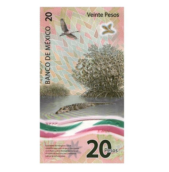20 Pesos, Мексика, 2022 рік, UNC Polymer 001372 фото