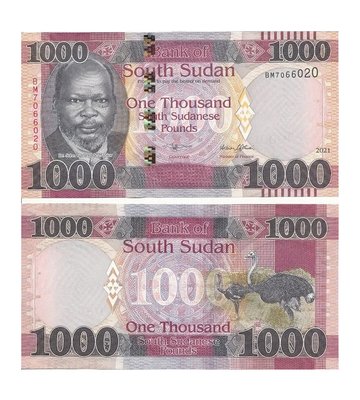1000 Pounds, Południowy Sudan, 2021 ( 2023 ), UNC