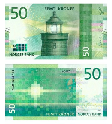 50 Kroner, Норвегія, 2017 рік, UNC 002669 фото