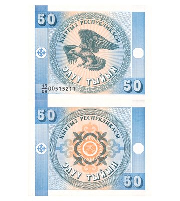50 Tyin, Киргизстан, 1993 рік, UNC 002469 фото