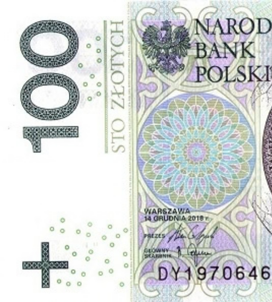 100 Zlotys, Pol&ocirc;nia, ano de 2018, UNC 005606 фото