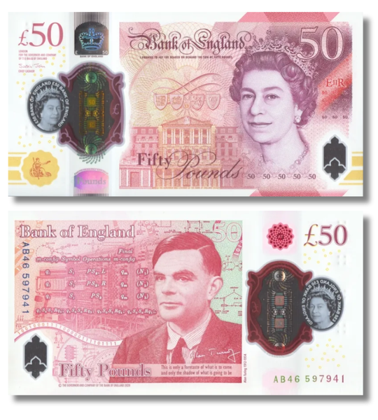 50 Funtów, Anglia, 2020, UNC Polymer