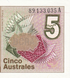 5 Australes, Аргентина, 1985 рік, UNC 005258 фото 5