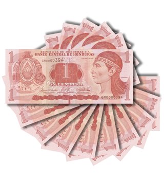 10 banknotes 1 Lempira, Honduras, 2022, UNC