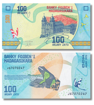 100 ariary, Madagaskar, 2017 rok, UNC