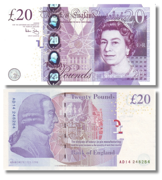 20 Pfund, England, 2006, UNC 004790 фото