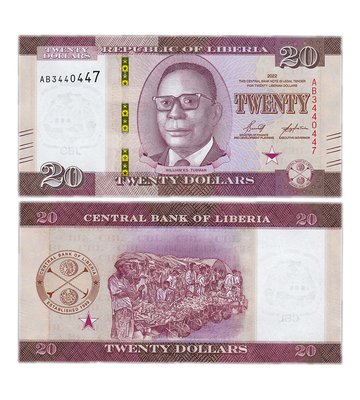 20 Dollars, Ліберія, 2022 рік, UNC 000894 фото