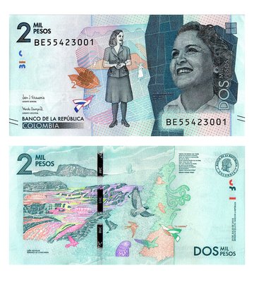 2000 Pesos, Колумбія, 2019 рік, UNC 001094 фото
